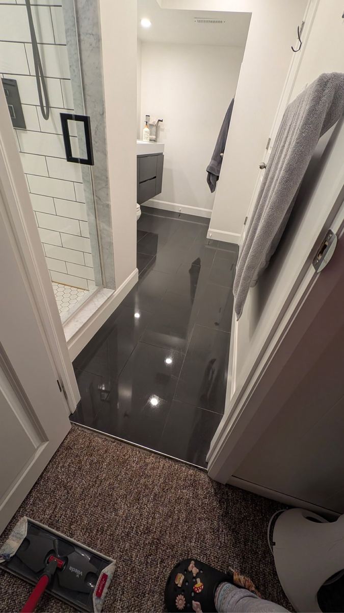 Hallway after cleaning