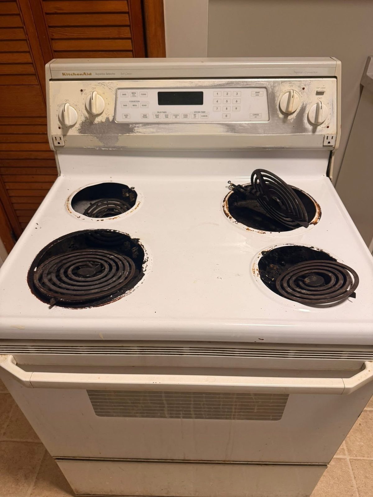 Stove top before deep clean